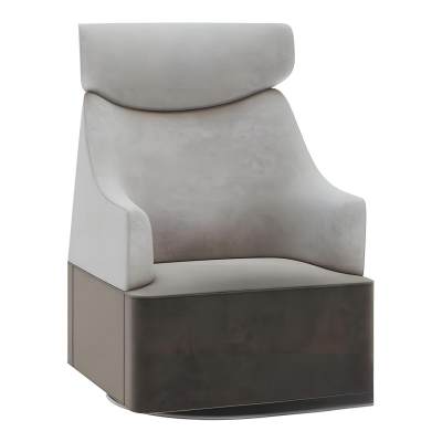 现代布艺单人沙发椅-2